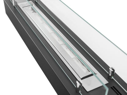 Fritstående Biokamin 70 cm Sort med Glas