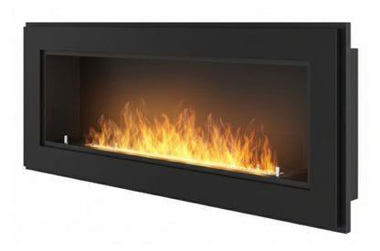Biokamin FRAME 120 cm Sort med Glas