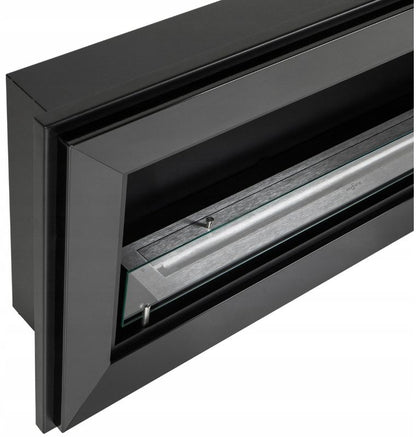 Biokamin FRAME 120 cm Sort med Glas