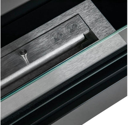Biokamin FRAME 120 cm Sort med Glas