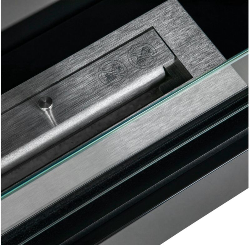 Biokamin FRAME 120 cm Sort med Glas