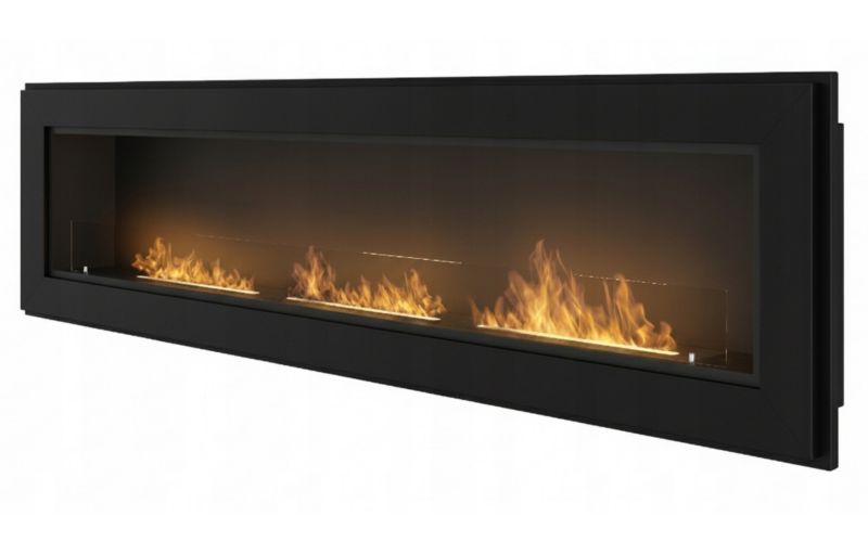 Biopejs FRAME 180 cm Sort med Glas