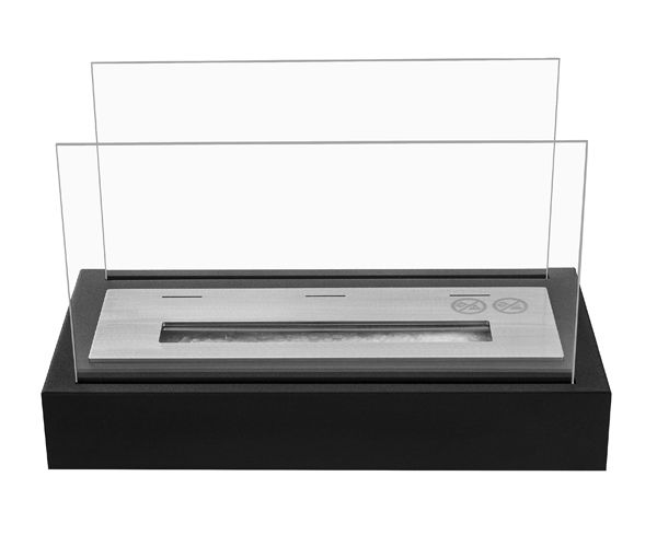 Fritstående Biopejs Latte 36 cm Sort med Glas