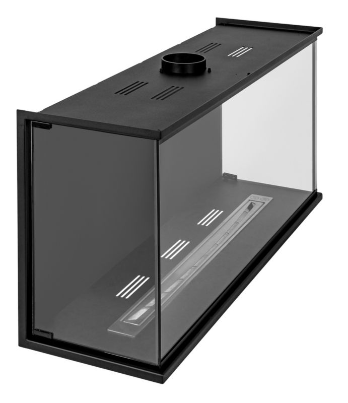 Hjørne Biokompas 100x30x50 cm Dobbelsidet med Glas