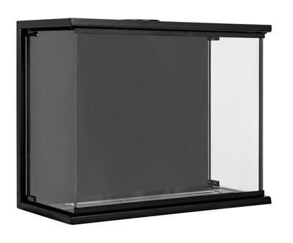Hjørne Biokamin 60x45 cm Sort med Glas