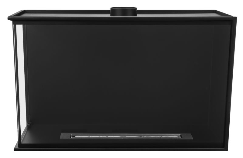 Hjørne Biokamin Venstre 80 cm med Glas | 5906213201003