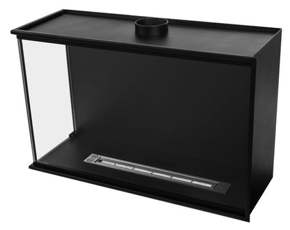 Hjørne Biokamin Venstre 80 cm med Glas | 5906213201003