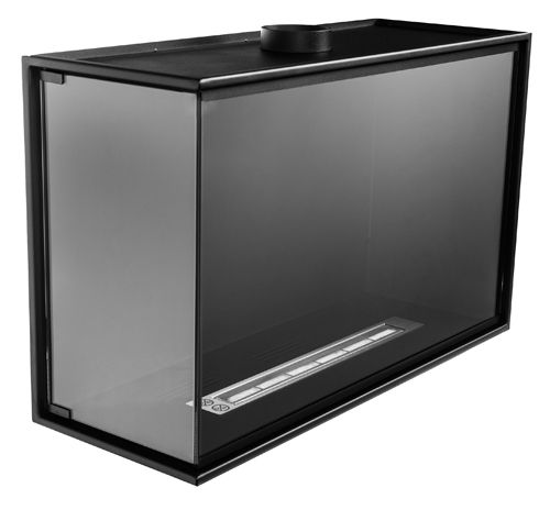 Hjørne Biokamin Venstre 80 cm med Glas | 5906213201003