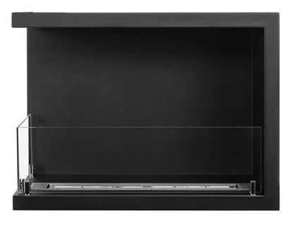 Hjørne Biokamin Line-L 60 cm med Glas Sort Mat