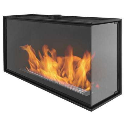 Hjørnebiokamin Højre 100x50 cm med Glas | 5906213201041