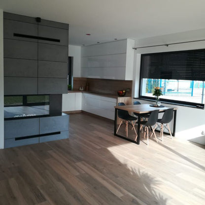 Hjørnebiokamin Højre 100x50 cm med Glas | 5906213201041