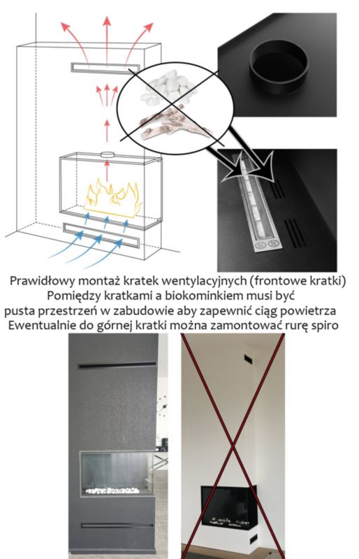 Hjørnebiokamin Højre 100x50 cm med Glas | 5906213201041