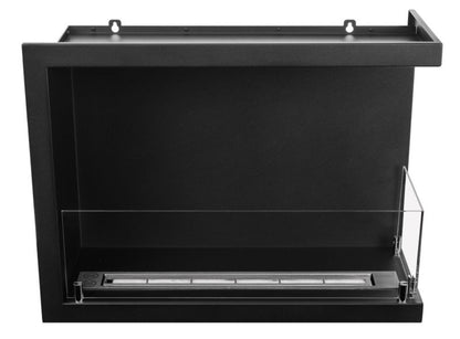 Hjørne Biokamin Line-P Højre 60 cm Sort med Glas