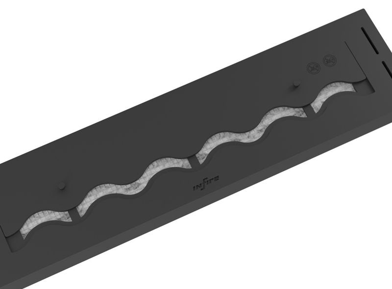 Biopejs Brænder til Indbygning 80 cm Sort