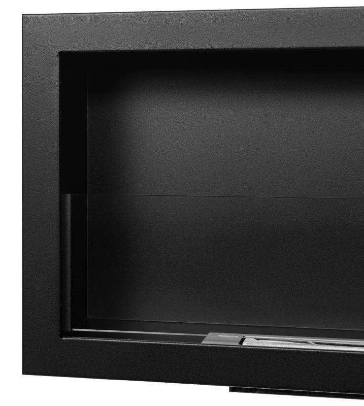 Biopejs Væghængt 120x40 cm Sort med Glas