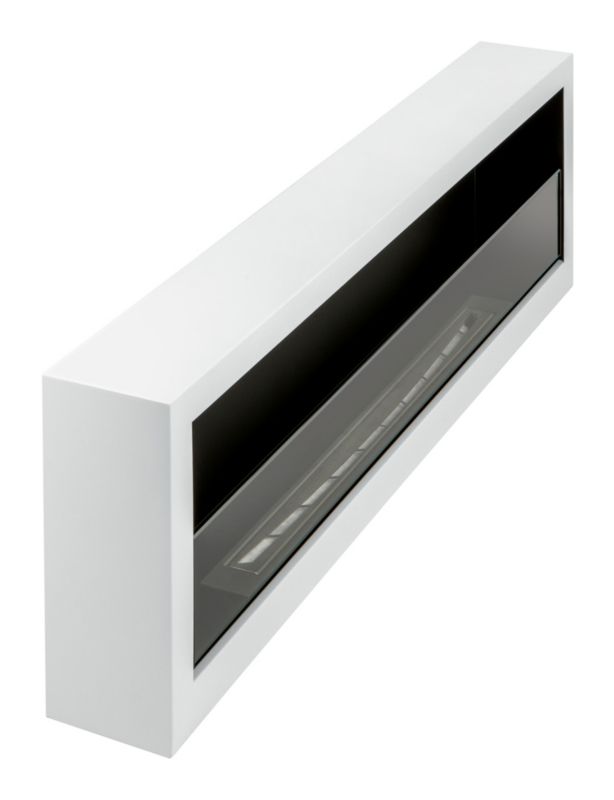 Væghængt Biopejs 120x41 cm Hvid med Glas