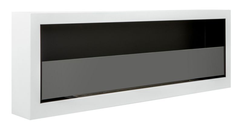 Væghængt Biopejs 120x41 cm Hvid med Glas