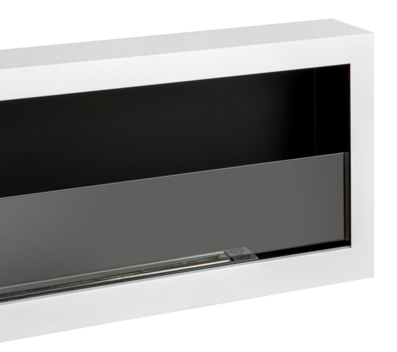 Væghængt Biopejs 120x41 cm Hvid med Glas