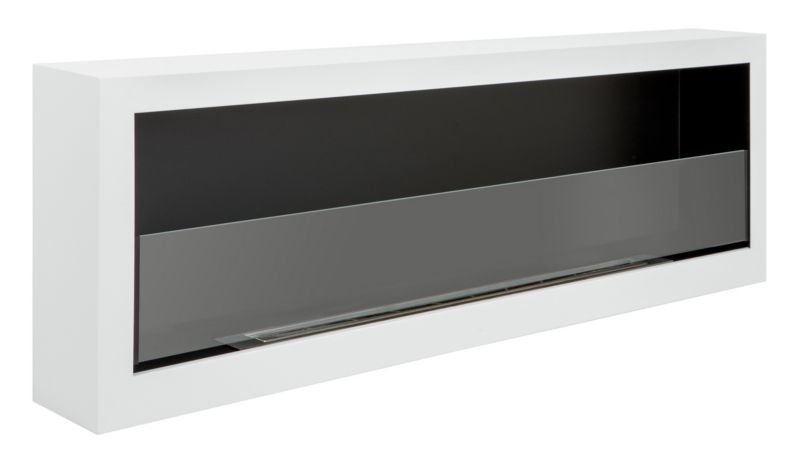 Væghængt Biopejs 120x41 cm Hvid med Glas