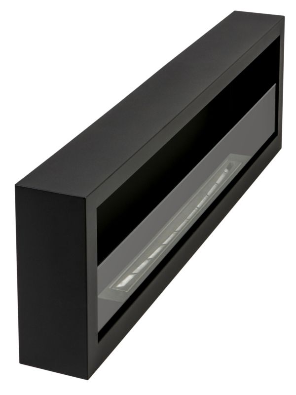 Væghængt Biopejs 120x41 cm Sort med Glas