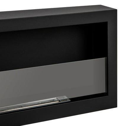 Væghængt Biopejs 120x41 cm Sort med Glas