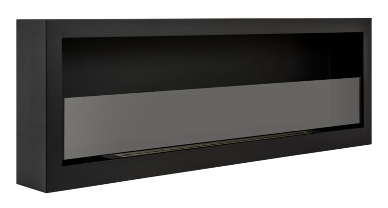Væghængt Biopejs 120x41 cm Sort med Glas