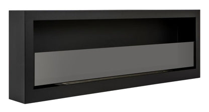 Væghængt Biopejs 120x41 cm Sort med Glas