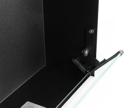 Væghængt Biopejs 65x40 cm Hvid med Glas