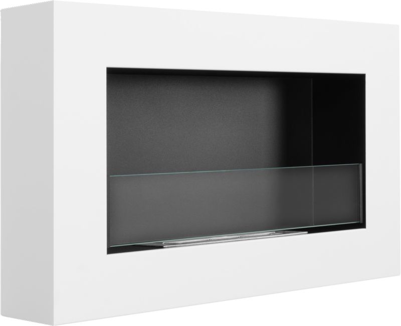 Væghængt Biopejs 65x40 cm Hvid med Glas