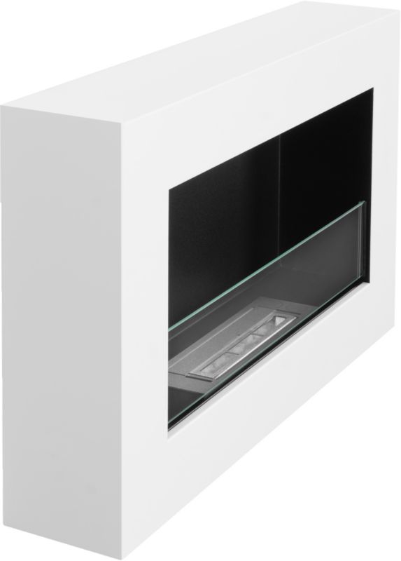Væghængt Biopejs 65x40 cm Hvid med Glas