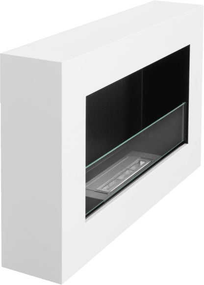 Væghængt Biopejs 65x40 cm Hvid med Glas