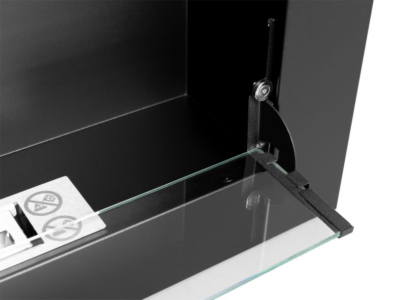 Væghængt Biopejs 90x40 cm Sort med Glas