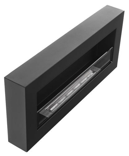 Væghængt Biopejs 90x40 cm Sort med Glas