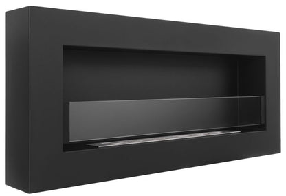 Væghængt Biopejs 90x40 cm Sort med Glas