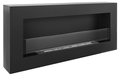 Væghængt Biopejs 90x40 cm Sort med Glas