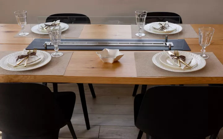 Biopejs Indbygning 100 cm Sort Mat med Glas