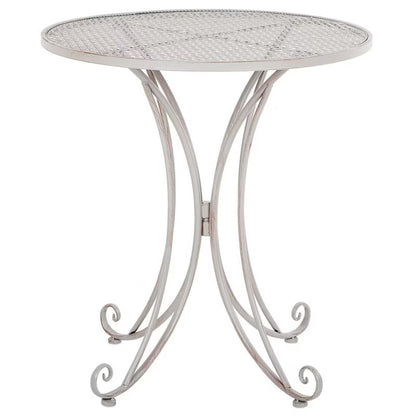 Havebord Rund Ø71 cm Grå Metal
