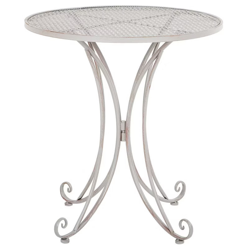 Havebord Rund Ø71 cm Grå Metal