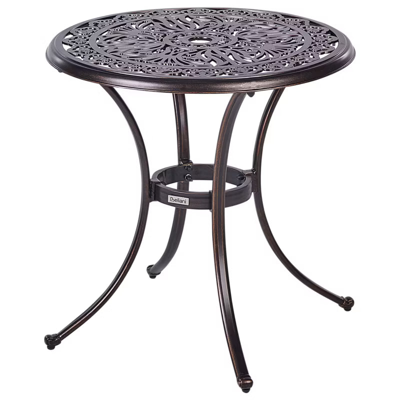 Bistrobord Andalo Ø68 cm Brun Aluminium