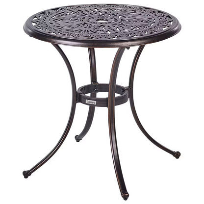 Bistrobord Andalo Ø68 cm Brun Aluminium