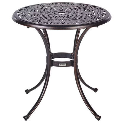 Bistrobord Andalo Ø68 cm Brun Aluminium