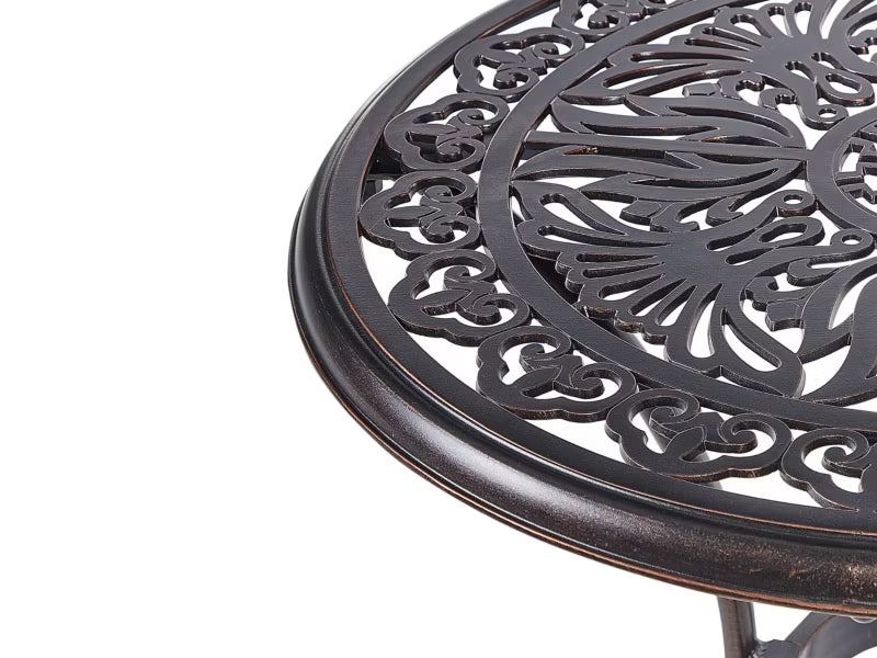 Bistrobord Andalo Ø68 cm Brun Aluminium