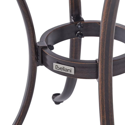 Bistrobord Andalo Ø68 cm Brun Aluminium