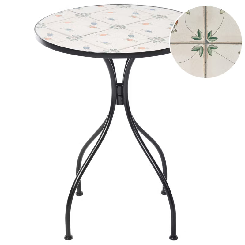 Bistrobord Carona Rund 60 cm Sort Metal