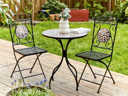 Bistrobord Carpino 60 cm Sort Mosaik