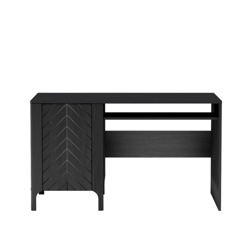 Bettso Lumi enkelt-dørs skrivebord i elegant sort til soveværelset, 1 stk.