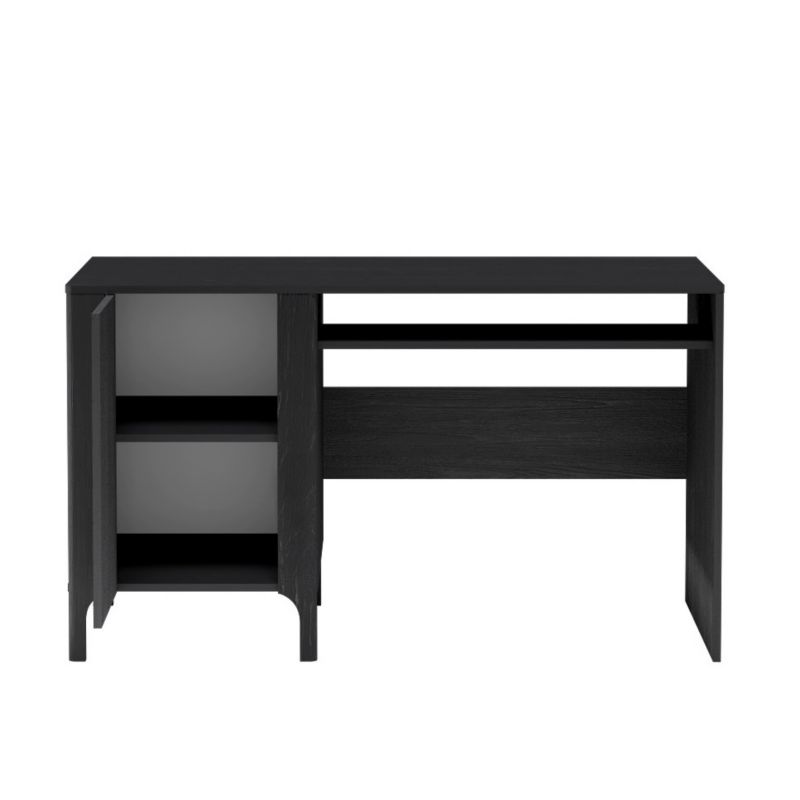 Bettso Lumi enkelt-dørs skrivebord i elegant sort til soveværelset, 1 stk.