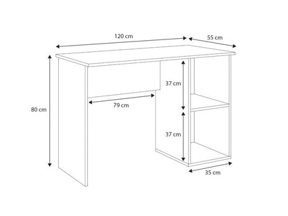 Kobi Tako skrivebord gråt 120x55 cm 1 stk.