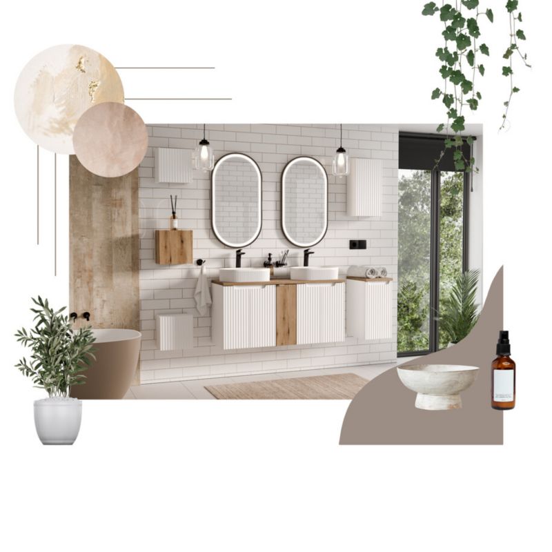 Badeværelsesbordplade Nova White 120x40x2,5 cm Hvid
