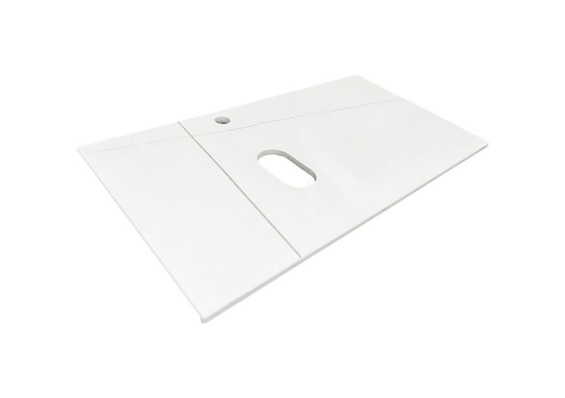 Badeværelsesbordplade 80x46,5 cm Hvid | 5907611655108
